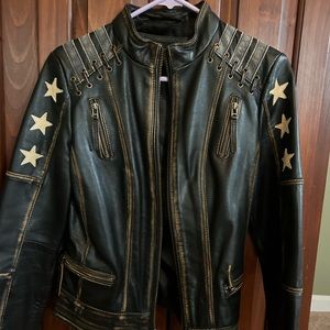 Black Rivet leather jacket